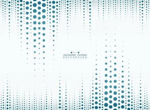 Abstract of blue circle line pattern vertical geometric background. Illustrazione stock