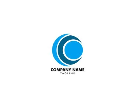 Abstract blue circle logo Stock Illustration