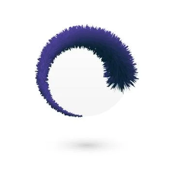 Abstract blue circle or label for poster, cover, banner. Design element on wh Stock Illustration