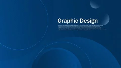 Abstract blue circle overlap background, modern geometric and halftone backdr Stock Illustration