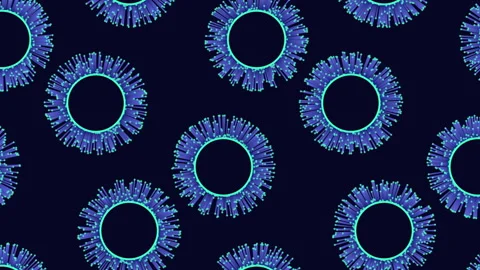 Abstract blue circle pattern on black background for design and fashion 動画素材 292946319