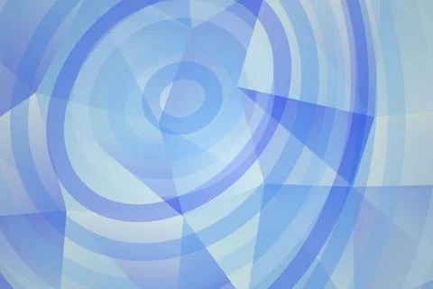 Abstract blue circle pattern with geometric shapes and lines Stock Photos