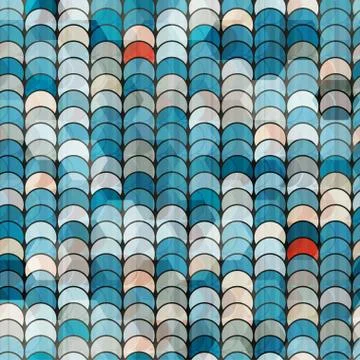 Abstract blue circle pattern Stock Illustration