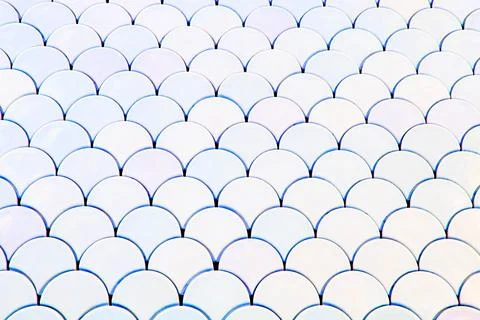 Abstract of blue circle pattern on the roof for background used. Foto stock