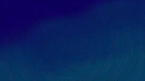 Abstract blue circle ripple background, rotating sound wave motion loop Stock Footage 341892237
