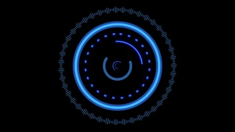 Abstract blue circle rotating for technology Stock Footage 260112853
