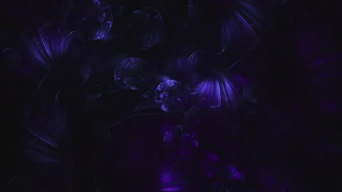 Abstract blue circle shape elements on dark computer generated fractal backgr Video stock 139036242