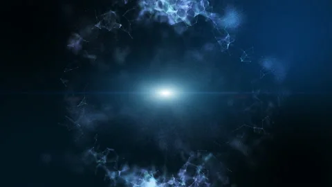 Abstract blue circle shape geometrical background. Stock Footage 153606999