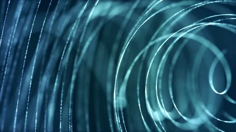 Abstract Blue Circle Shape Lines Background Loop Stock-Footage 197561942