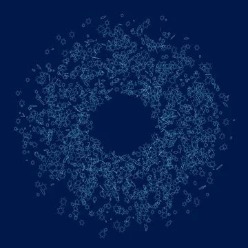 Abstract blue circle of stars background. Vector illustration design for Stock Illustration