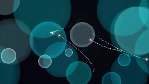 Abstract Blue Circles and Connecting Lines. 스톡 동영상 330132268