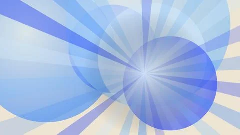 Abstract blue circles and rays with bright light effect Stock Illustration