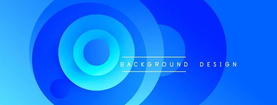 Abstract blue circles create dynamic background. Gradient shades suggest dept 스톡 일러스트