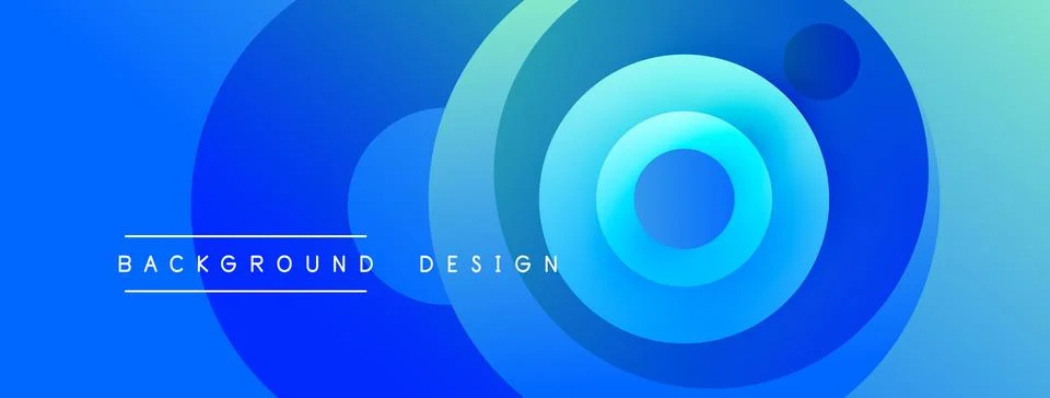 Abstract blue circles create dynamic background. Gradient shades suggest dept 스톡 일러스트