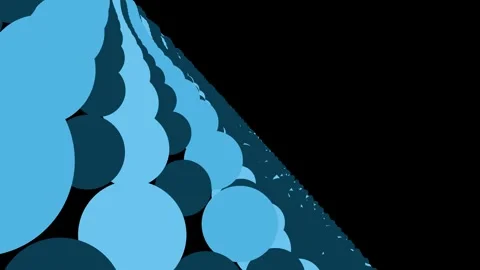 Abstract Blue Circles Moving in Perspective Background Video stock 329744893
