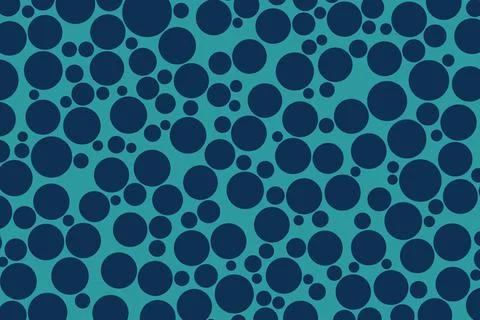 Abstract blue circles in random size mosaic background Stock Illustration