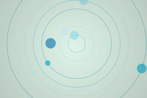 Abstract blue circles with waves on light blue background 스톡 일러스트