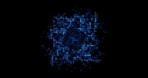 Abstract blue circuit computer connect background, concept of future technology Stock Footage