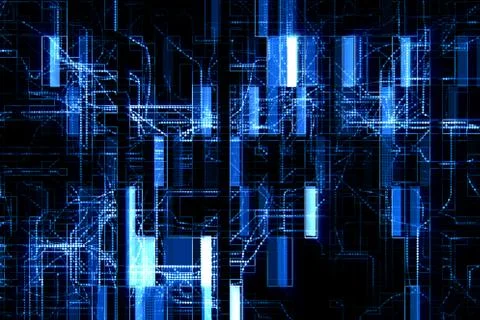 Abstract blue circuit computer connect background, concept of future technolo Stock Illustration