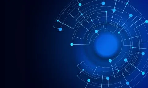 Abstract blue circuit technology background Stock Illustration