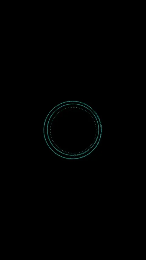 Abstract blue circular audio visualizer on black background, vertical format Stock Footage 340131336