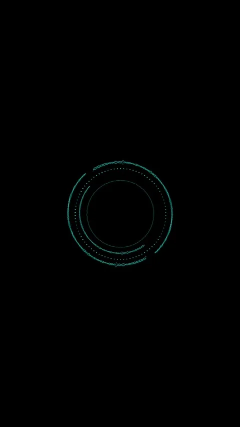 Abstract blue circular audio visualizer on black background, vertical format Stock Footage 340134396