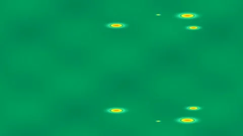 Abstract blue circular bokeh lights on warm gradient background motion loop Stock Footage 333106418