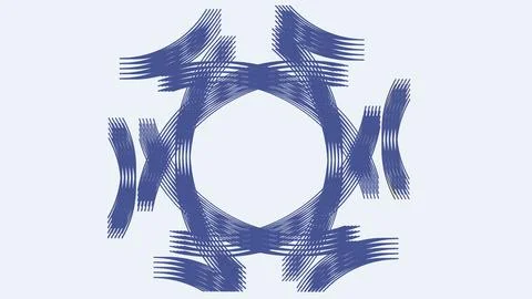 Abstract blue circular brush stroke pattern on light background. Stock Illustration