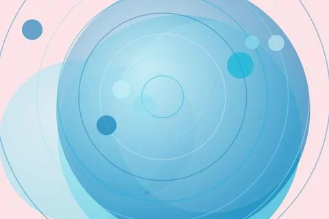 Abstract blue circular design with soft gradients and dots Stock Photos