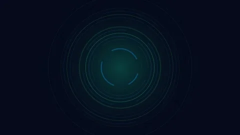 Abstract Blue Circular HUD Interface Animation Stock Footage 342792097