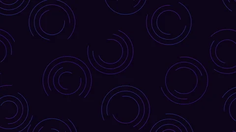 Abstract blue circular lines moving on dark background, seamless tech pattern 스톡 동영상 332107401