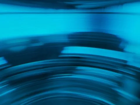 Abstract Blue Circular Motion Blur Background With Dynamic Technology Feel .. Stock-Fotos