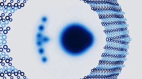 Abstract Blue Circular Motion Graphic Background Loop Video stock 341666208