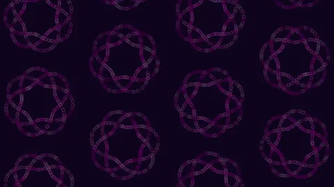 Abstract blue circular particle network pattern moving on dark background 스톡 동영상 332107551