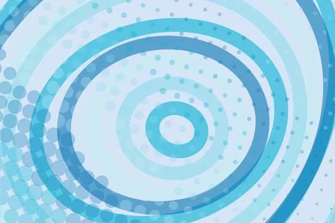 Abstract blue circular pattern with dots and waves Stock Photos