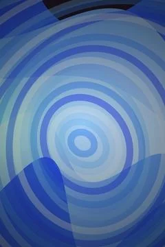 Abstract Blue Circular Pattern Stock Illustration