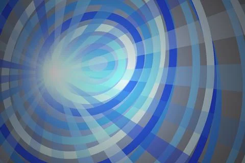 Abstract blue circular pattern with light and lines Stock Illustration
