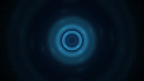 Abstract blue circular pattern moves in dark background Stock Footage 340339094
