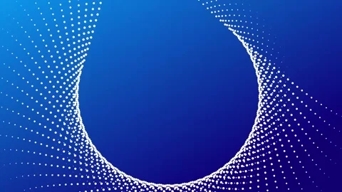 Abstract Blue Circular Wave with Dotted Outline Background Stock Footage 315080573