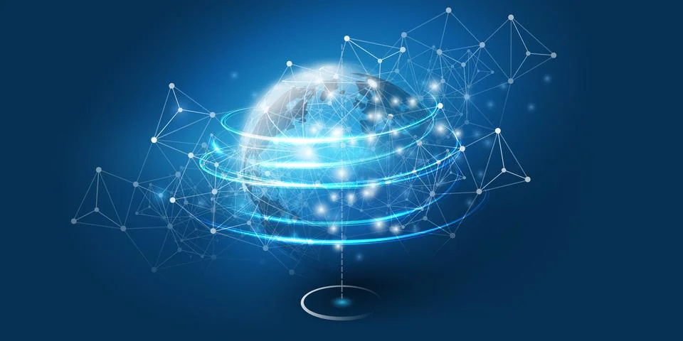 Abstract Blue Cloud Computing, Networks, Telecommunications Concept Design .. 스톡 일러스트