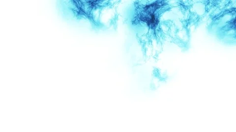 Abstract Blue Cloud Design on a White Background Stock Footage 284401490
