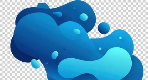 Abstract blue cloud formations floating in a dreamy, digital space Stockillustratie