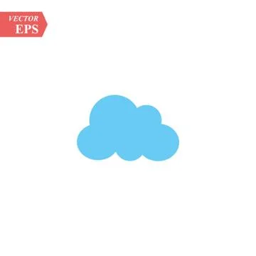Abstract blue cloud. Illustration on white background for design eps 10 Stock Illustration