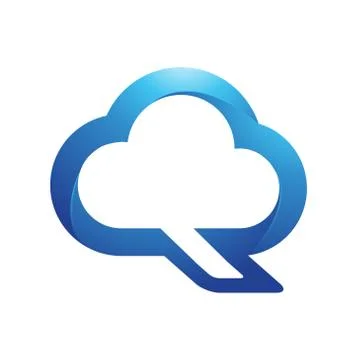 Abstract blue cloud logo design template Stock Illustration