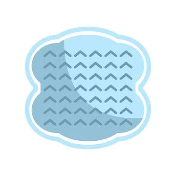 Abstract blue cloud shape with chevron pattern 스톡 일러스트