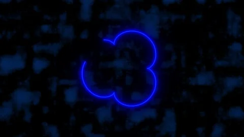 Abstract blue cloud shape rotating in dark digital glitch background cinema.. 库存影片 342418348