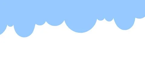 Abstract blue cloud-like shape on white background. Minimalist flat design .. Stock Illustration