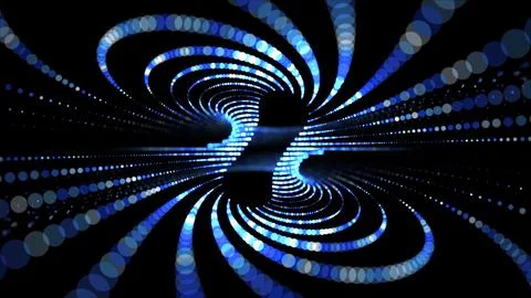 Abstract blue color dot particle up down wavy motion background. 스톡 일러스트
