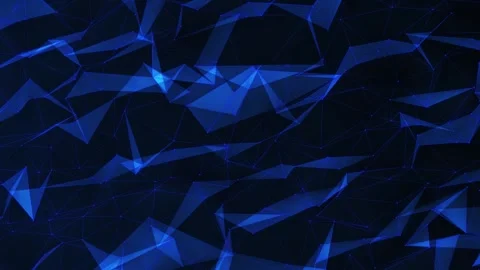 Abstract blue color geometric background animation. Movement of connected l.. Stock Footage 298930452