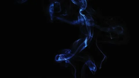 Abstract blue color smoke with a black b... | Stock Video | Pond5